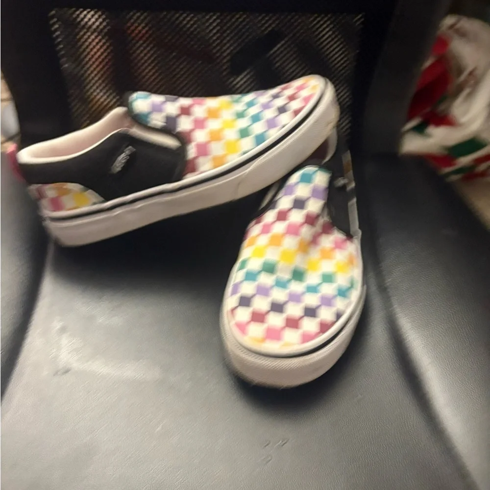 Vans Colorful Checkered Slip-On Shoes